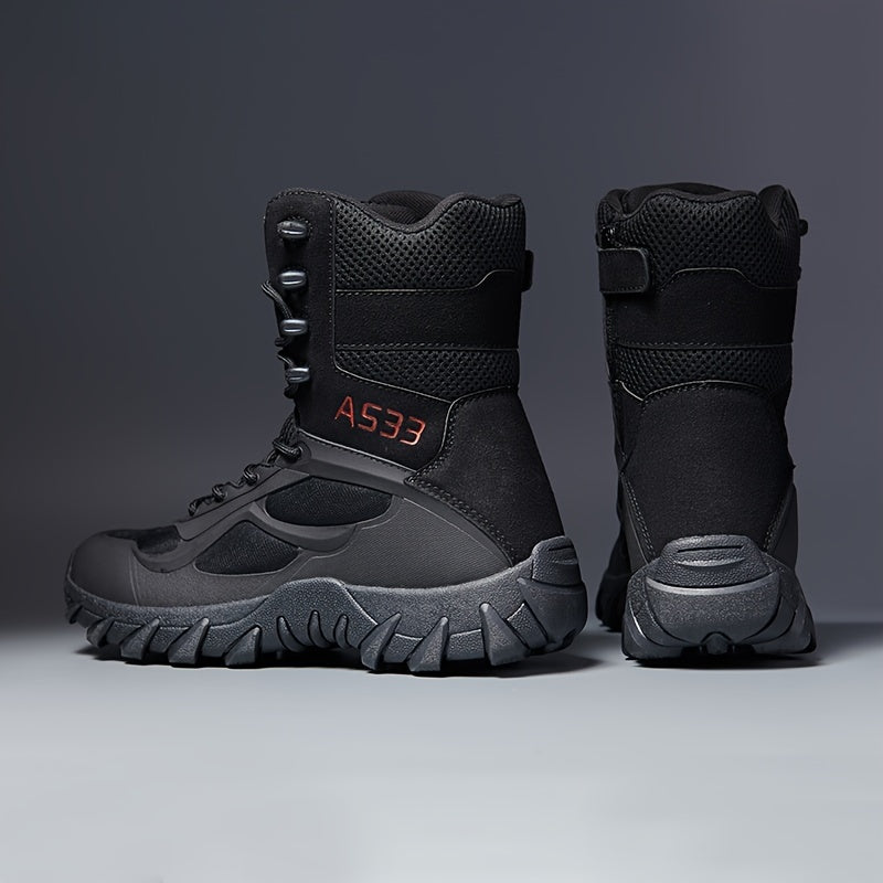 Men's Tactical Hiking Boots – Shock-Absorbing, Non-Slip Rubber Sole, Ergonomic Design, All-Terrain, All-Weather