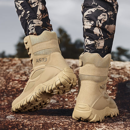 Men's Tactical Hiking Boots – Shock-Absorbing, Non-Slip Rubber Sole, Ergonomic Design, All-Terrain, All-Weather