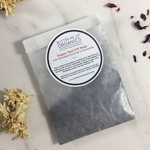 Máscara Vegan Peel-Off de Carvão Ativado – Limpeza Profunda, Desintoxicação de Pontos Negros e Poros